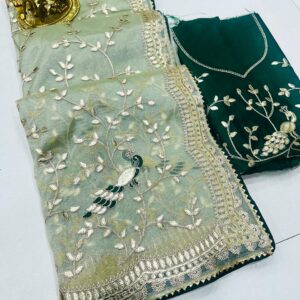 Tissue Silk Jaipur Work Saree