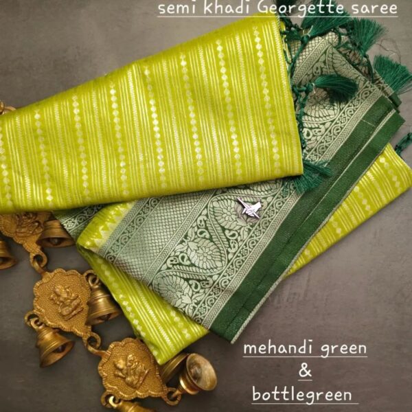 Pure Khadi Georgette Saree