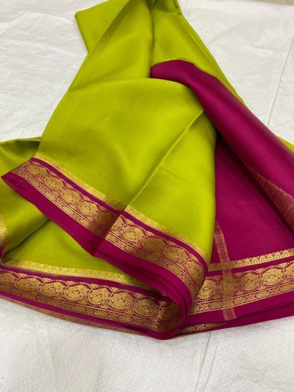 Beautifully woven Mysore silk saree