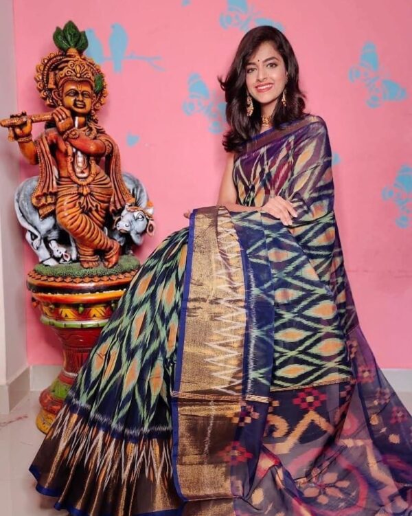 Designer Pure Ikkat Seiko Sarees