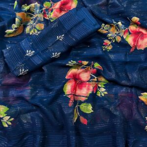 Whispering Georgette Silk Saree