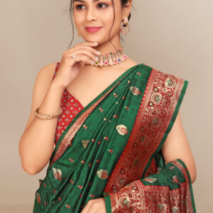 Shimmering Banarasi Silk Saree