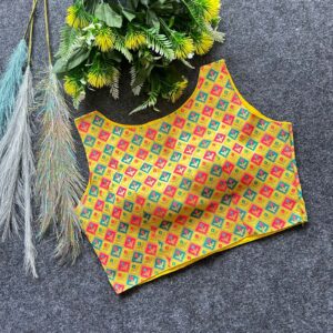 YELLOW BANARSI BLOUSE